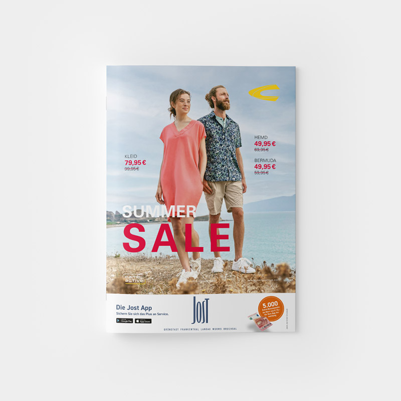 Camel Sale Prospekt Frühjahr Sommer 2024 für Herren und Damen.