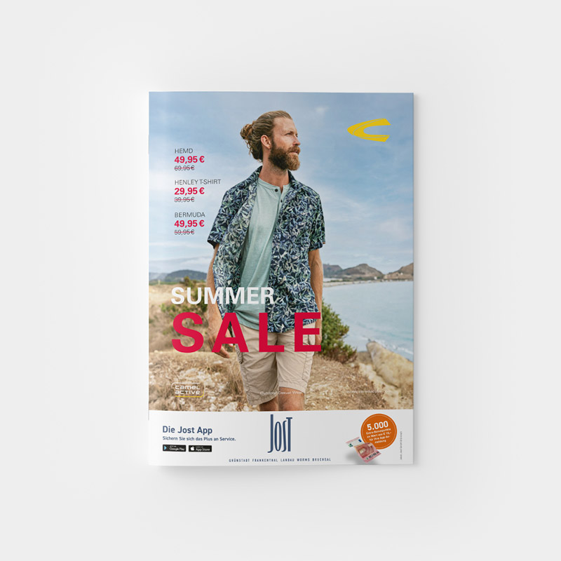 Camel Sale Prospekt Frühjahr Sommer 2024 für Herren.